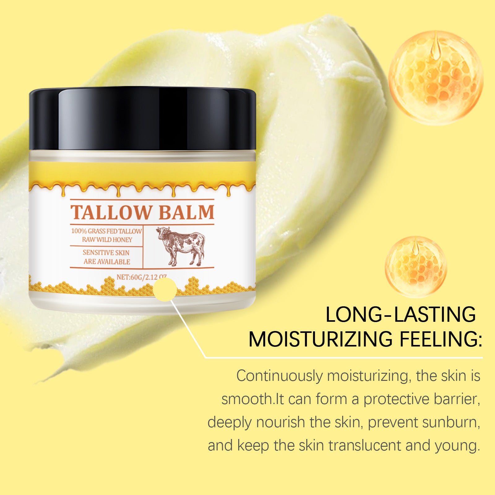 Tallow & Honey Balm-Smoothing Balm with Wild Honey - Zenith Cart