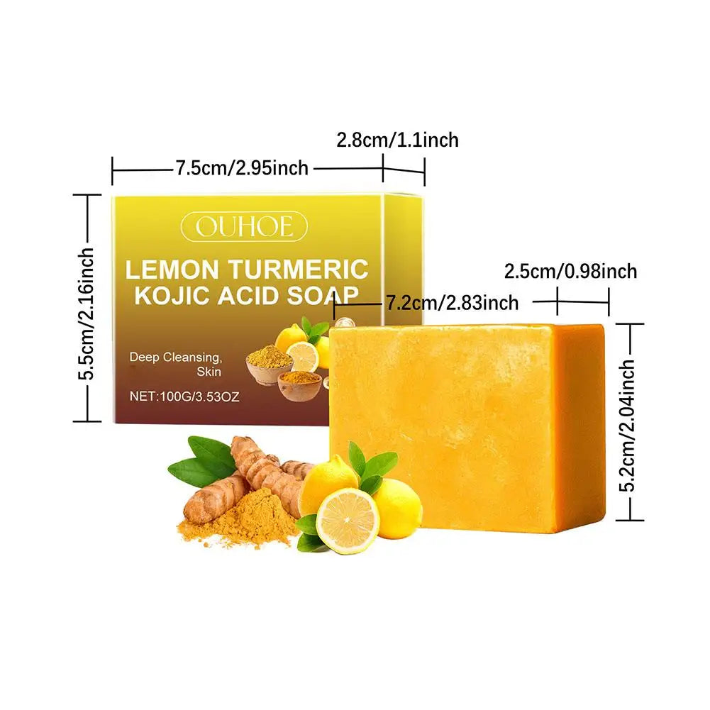 Lemon Turmeric Kojic Acid Soap-Natural brightening soap - Zenith Cart