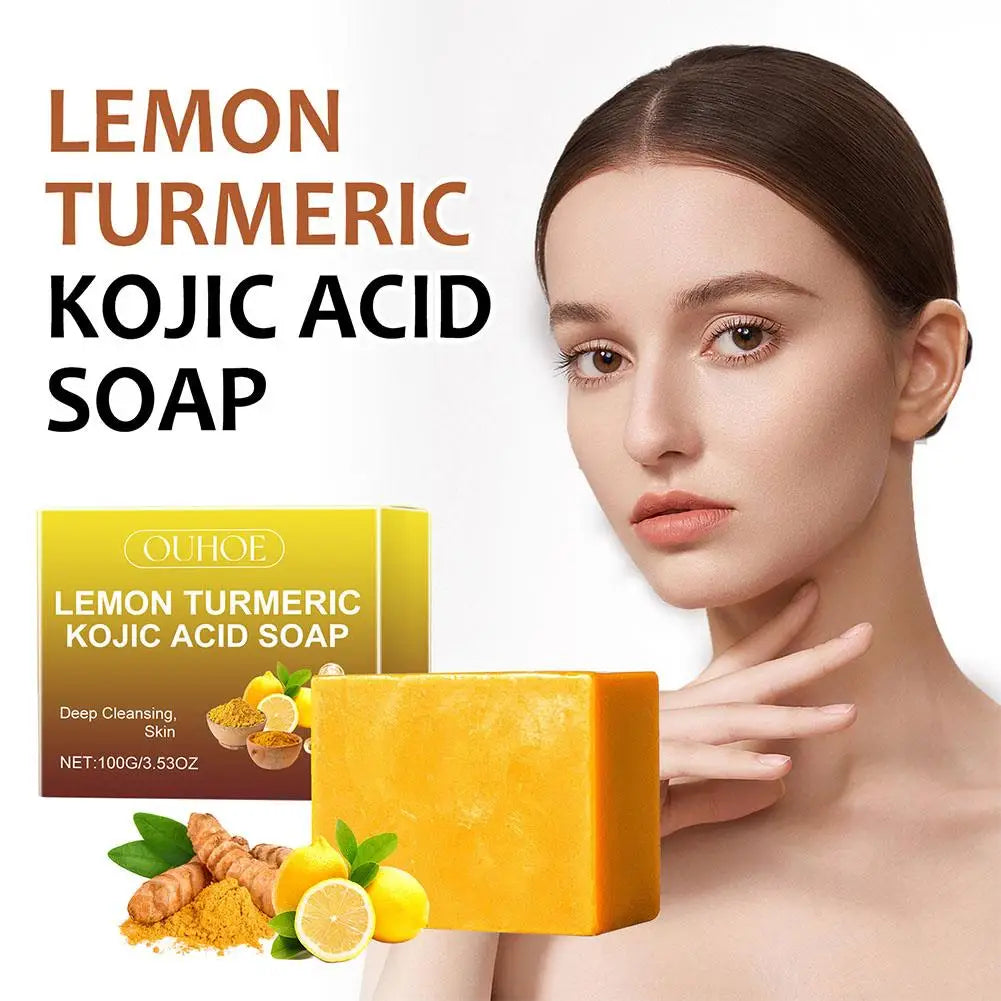 Lemon Turmeric Kojic Acid Soap-Natural brightening soap - Zenith Cart