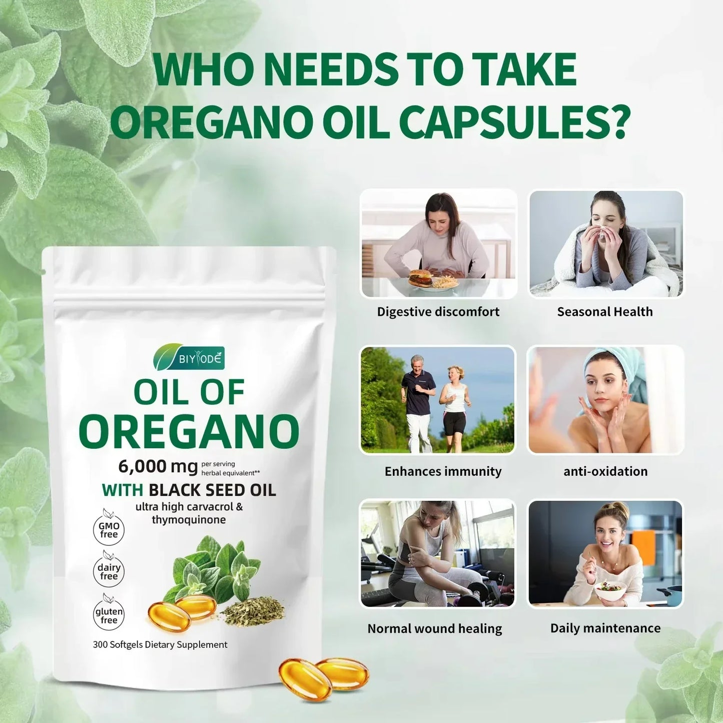 Organic Oregano Extract High Potency Hot Oregano Cap-sules