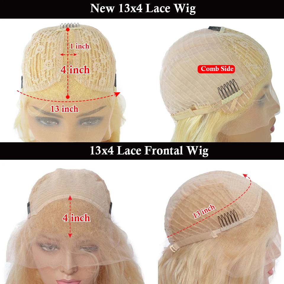 Highlight Ash Blonde Straight Human Hair Wig – 180% Density - Zenith Cart