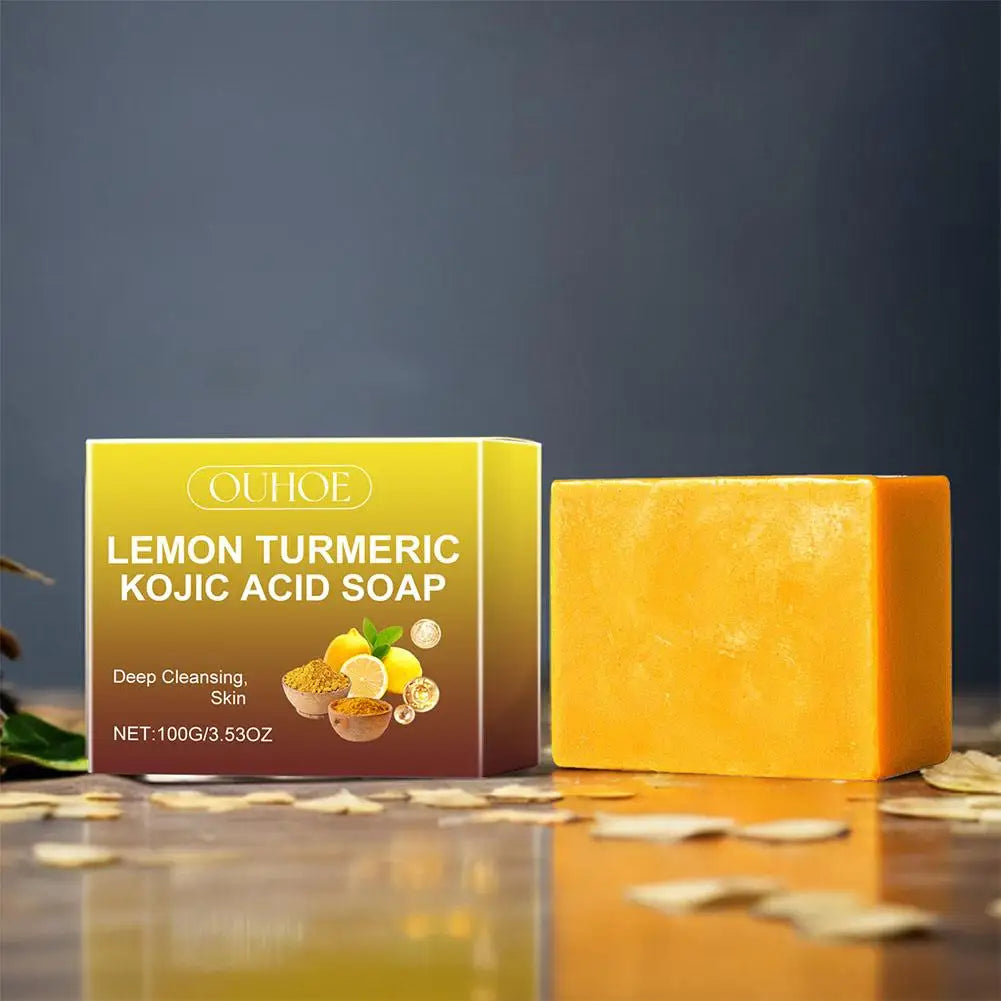 Lemon Turmeric Kojic Acid Soap-Natural brightening soap - Zenith Cart