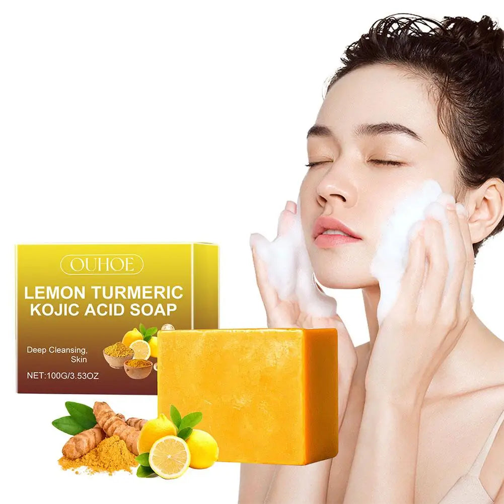 Lemon Turmeric Kojic Acid Soap-Natural brightening soap - Zenith Cart