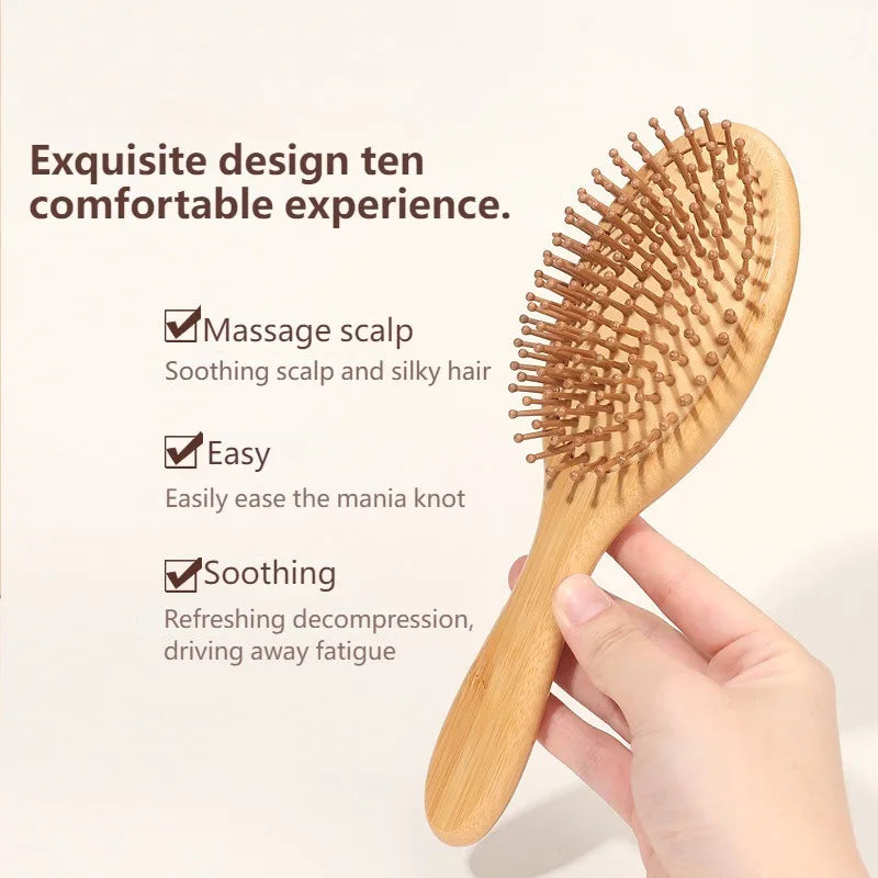 Premium Wooden Bamboo Comb for Baby Massage & Hair Care - Zenith Cart