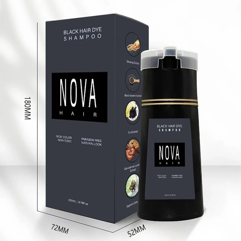 Nova Instant Hair Coloring Shampoo: Fluffy Texture, Stunning Color - Zenith Cart