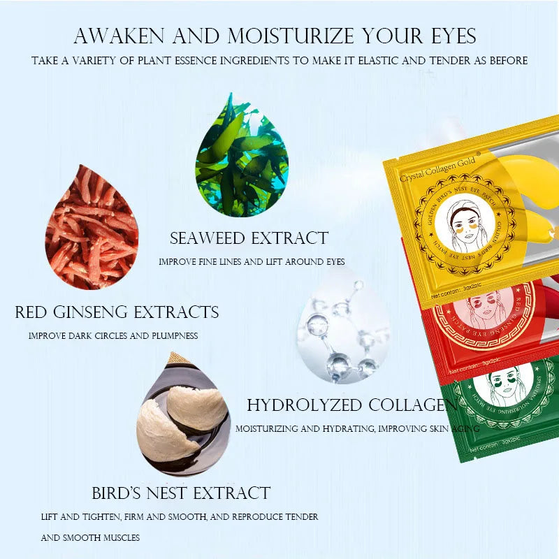 BIOAQUA Collagen Eye Mask-Korean skincare eye patches - Zenith Cart