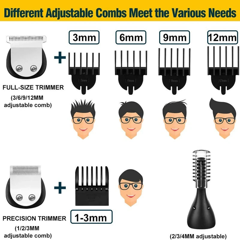 11-in-1 Multi Hair Trimmer – Beard, Nose & Body Grooming Kit - Zenith Cart