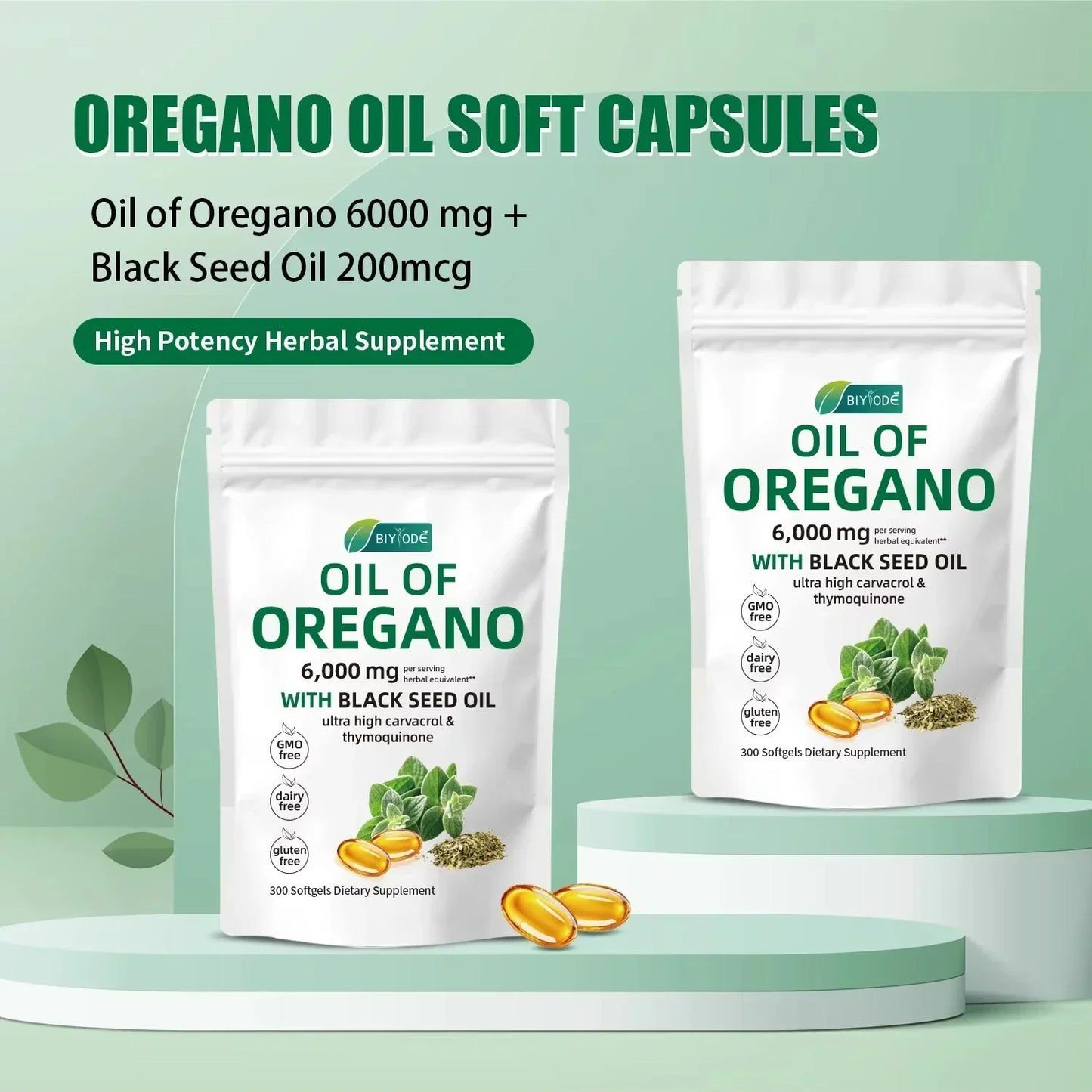 Organic Oregano Extract High Potency Hot Oregano Cap-sules