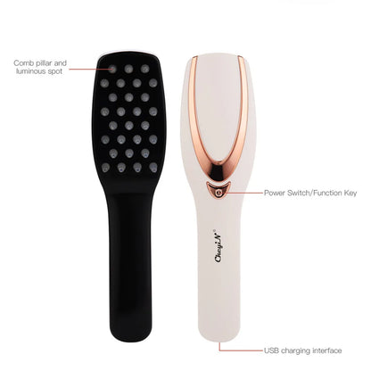 LED Scalp Massage Comb: Red & Blue Light Therapy with Rechargeable Design - Zenith Cart