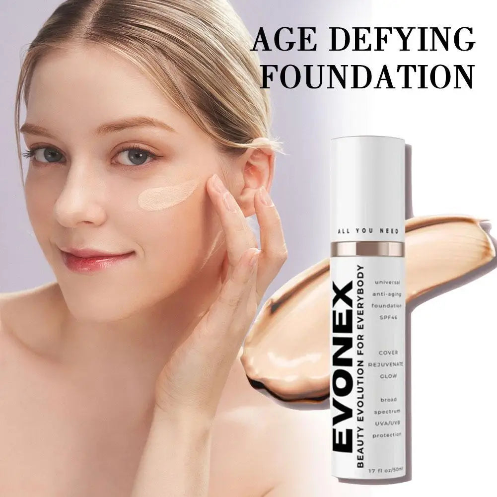 Age-Defying Tinted Foundation – Sheer Coverage & Hydrating Sunscreen